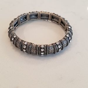 Lia Sophia stretch bracelet with cut crystals